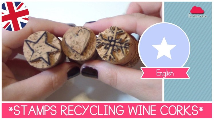 DIY Stamps made RECYCLING wine CORKS (and Christmas DIY decorated paper)