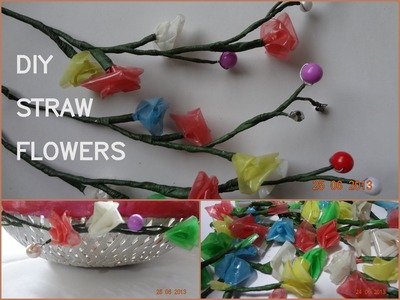 DIY straw flowers and festive basket decoration!
