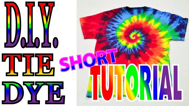DIY Tie Dye Rainbow Spiral [Short Tutorial] Version 2