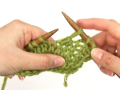 DROPS Knitting Tutorial: How to decrease – purl 2 together (p2tog), 1 over