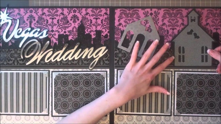 Faith Abigail Designs - Wedding Album Series: Vegas Wedding Double Page Scrapbook Layout