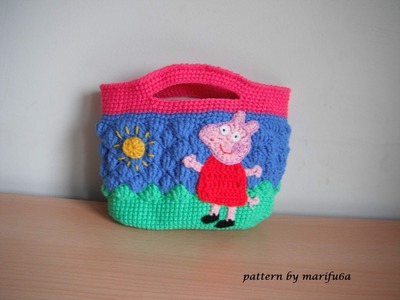 How to crochet peppa pig purse bag free pattern tutorial by marifu6a
