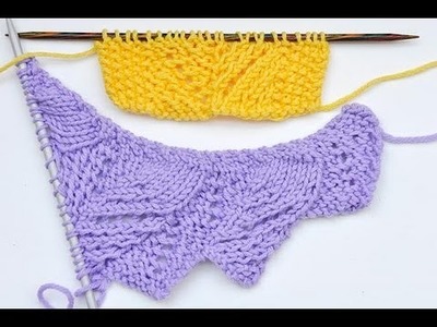How to Knit * Lace Stitch "elizium" reversible * Knit stitch collection