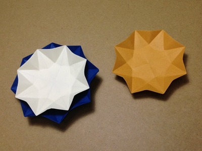 How to Make a Paper Dish . Origami Flower Plate