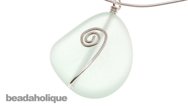 How to Make a Spiral Sea Glass Wire Wrapped Pendant
