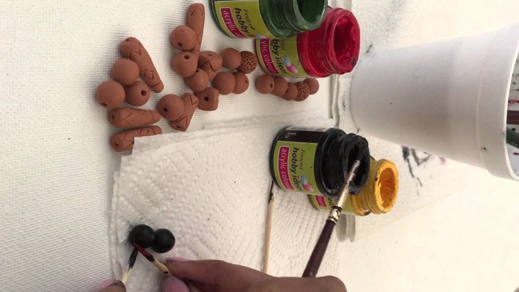 How to Paint Terracotta beads