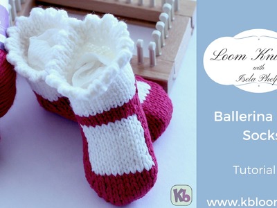 Loom Knitting: Ballerina Baby Socks | Tutorial 3