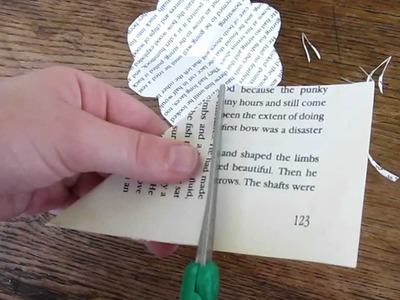 Making Paper Flowers from Vintage Book Pages