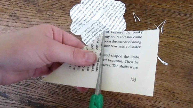 Making Paper Flowers from Vintage Book Pages