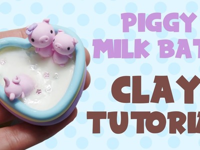 Piggy in a Milk Bath Figurine | Polymer Clay Tutorial + Giveaway Winners!