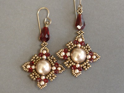 Sidonia's handmade jewelry - Oriental earrings - Beading tutorial