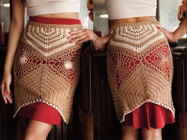 #14 Half Hexagon Skirt, Vogue Knitting Crochet 2013 Special Collector's Issue