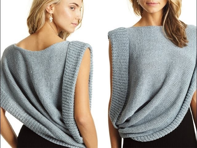 #16 Asymmetrical Draped Top, Vogue Knitting Spring.Summer 2013