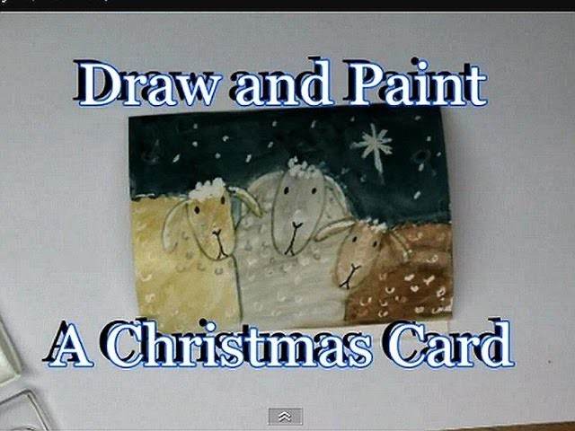 3 SHEEP CHRISTMAS CARD, Draw and paint a cute card, paper crafts, cardmaking, how to diy,