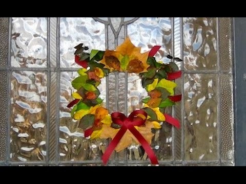 Autumn Crafts: How To Make An Autumn Leaf Wreath