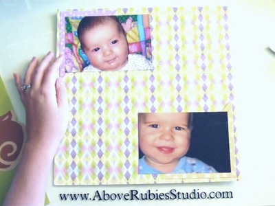 Baby Scrapbook Page Layout Using SCAL and Stamping Solutions Cartridge