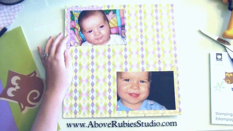 Baby Scrapbook Page Layout Using SCAL and Stamping Solutions Cartridge