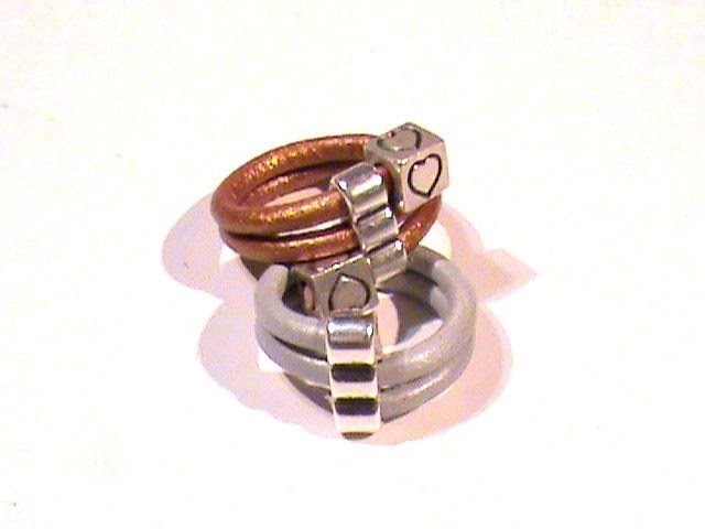 Beading Ideas - Leather ring using alloy spacer