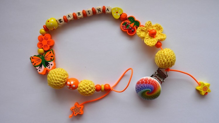 Crochet a Colorful Pacifier Clip - DIY Crafts - Guidecentral