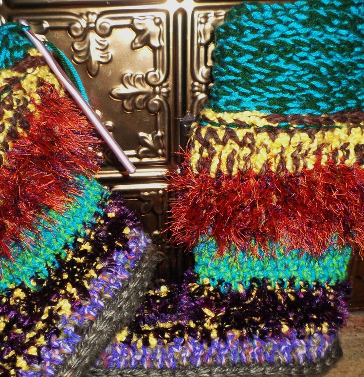 Crochet Slipper Boot Tutorial - Part 7 - 8