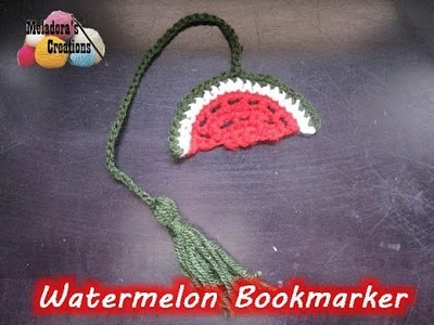 Crochet Watermelon Book Marker *plus* How to make a Tassel