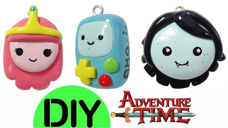 DIY Adventure Time | Princess Bubblegum + Little Marceline + BMO | Kawaii Polymer Clay Charms