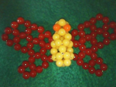 DIY,beads,cara membuat bentuk kupu-kupu dari manik-manik,how to make a butterfly shape of beads