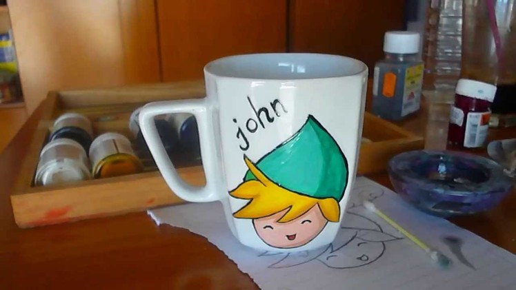 DIY: Gift Idea - Painting chibi Link on a mug