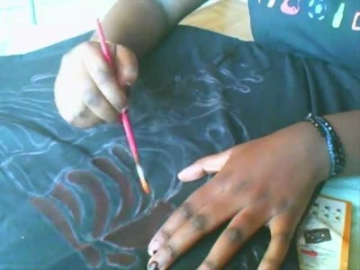 ~ DIY: Painting A Skeleton T-Shirt Using Bleach ~
