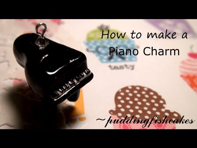 DIY Piano Polymer Clay Charm Tutorial