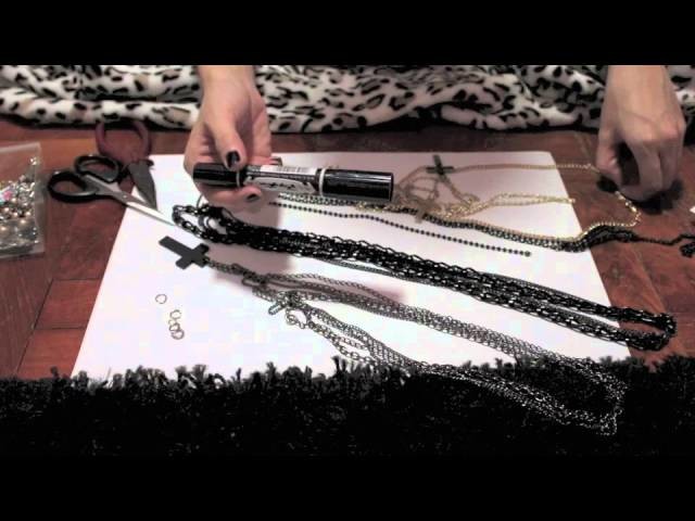 DIY Tutorial: Multi-Chain Cross Necklace