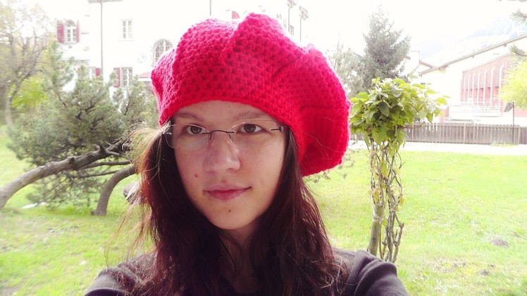 How to crochet a beret beanie for left handed Schachenmayr Bravo Mezzo