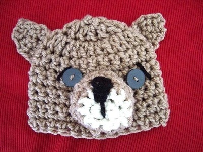 How to crochet a little bear hat, newborn to 1 year, crochet pattern