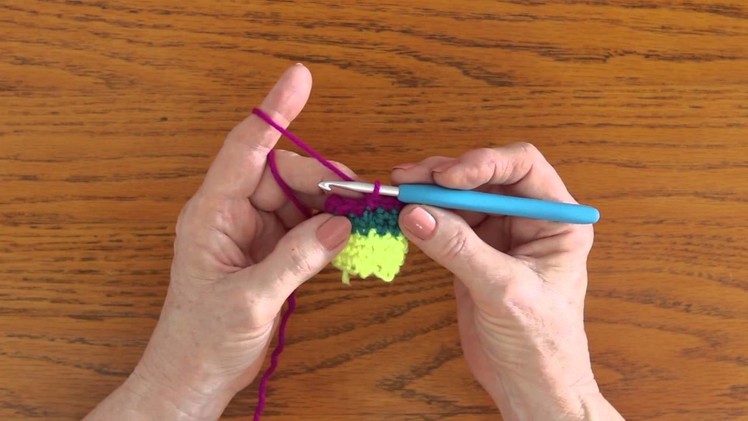 How to Crochet - Concealed Yarn Color Changes