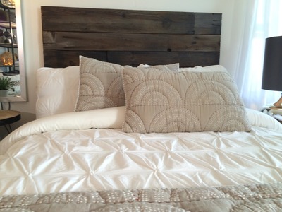 HOW TO: Make a Reclaimed Wood Headboard + GLITTER SURPRISE