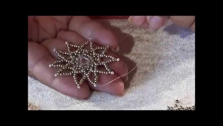 Kleshna Jewellery making channel, How to make Seed Bead Stars Christmas Decorations