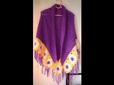 My First Triangle Crochet Shawl