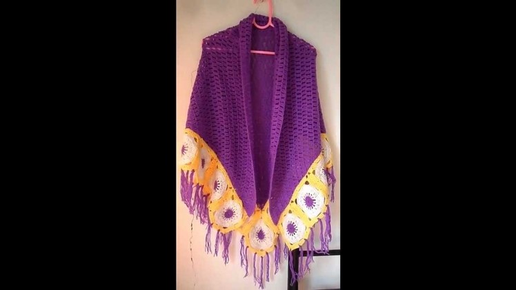 My First Triangle Crochet Shawl