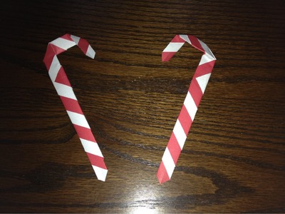Origami Christmas Candy Cane. (Full HD)