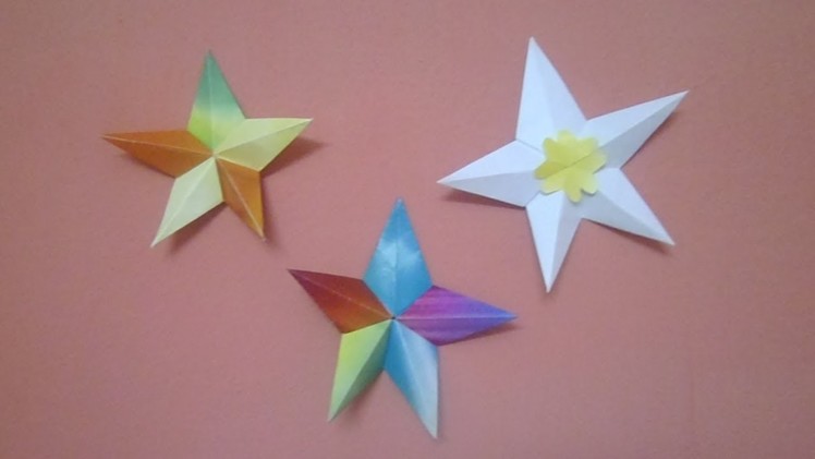 Paper Star. Origami Star. Christmas star