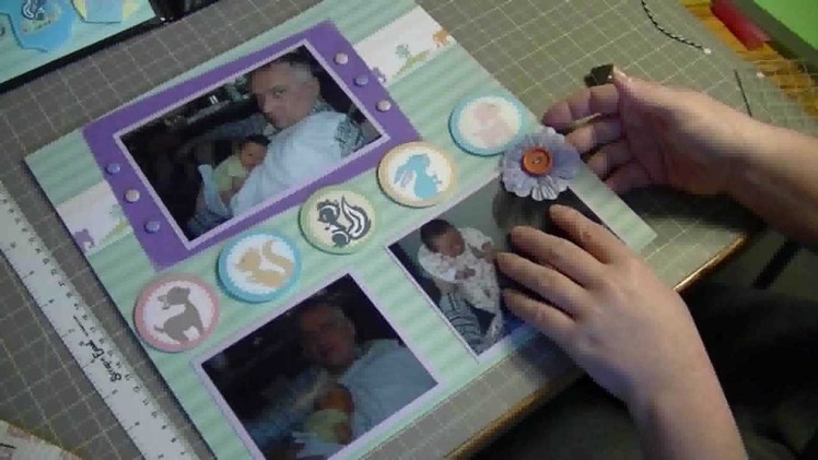 Baby Boy 2 Page Scrapbook Layout Series #2