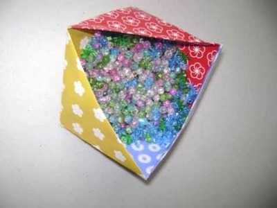 Back to school crafts:  Triangular japanese box for paper clips - EP