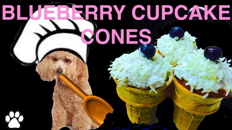 BLUEBERRY Cupcake Cones - DOG Cupcakes.Pupcakes in ice cream cones -DIY Dog Food by Cooking For Dogs