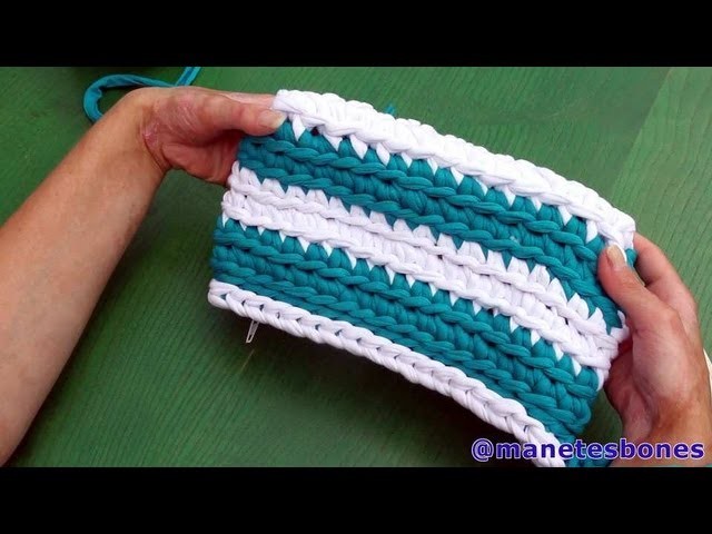 Bolso rectangular de trapillo | Tutorial DIY Crochet XXL