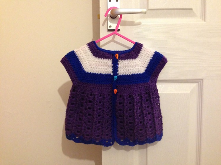 Crochet baby girls top sizes 0-18mth