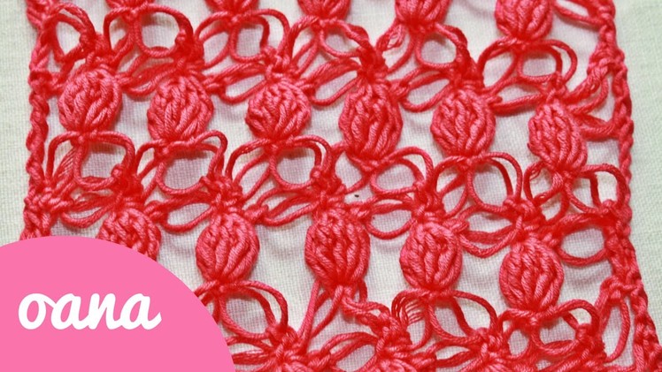 Crochet cluster and solomon's knot pattern