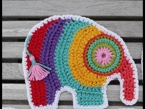 Crochet elephant applique