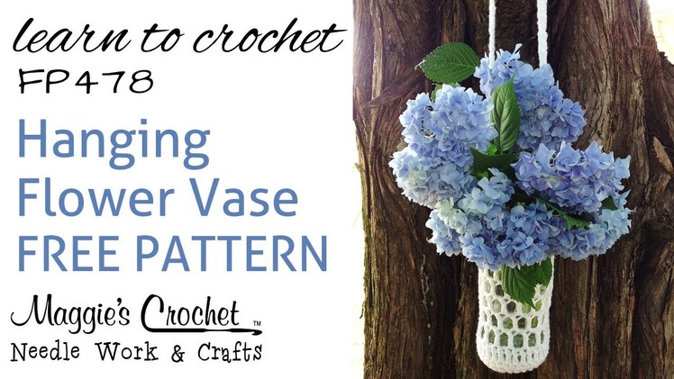Crochet Free Pattern Beginner Flower Vase How To With Maggie Weldon