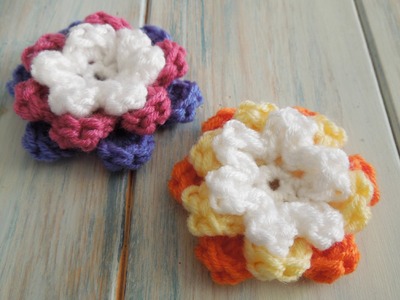 (crochet) How To Crochet a 3 Tiered Flower - Yarn Scrap Friday