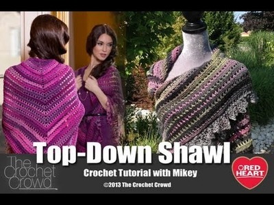 Crochet Top Down Shawl Tutorial with Mikey from The Crochet Crowd